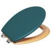 Abattant WC Vert Pétrole Bois Et Zinc -Produits Menagers Boutique abattant wc vert petrole bois et zinc