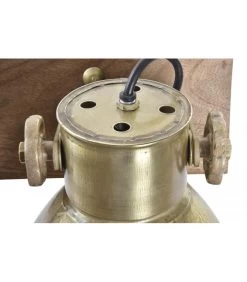 Applique Murale Bois Et Métal Doré Triple - 64x17x26cm -Produits Menagers Boutique applique murale bois et metal dore triple 64x17x26cm 3