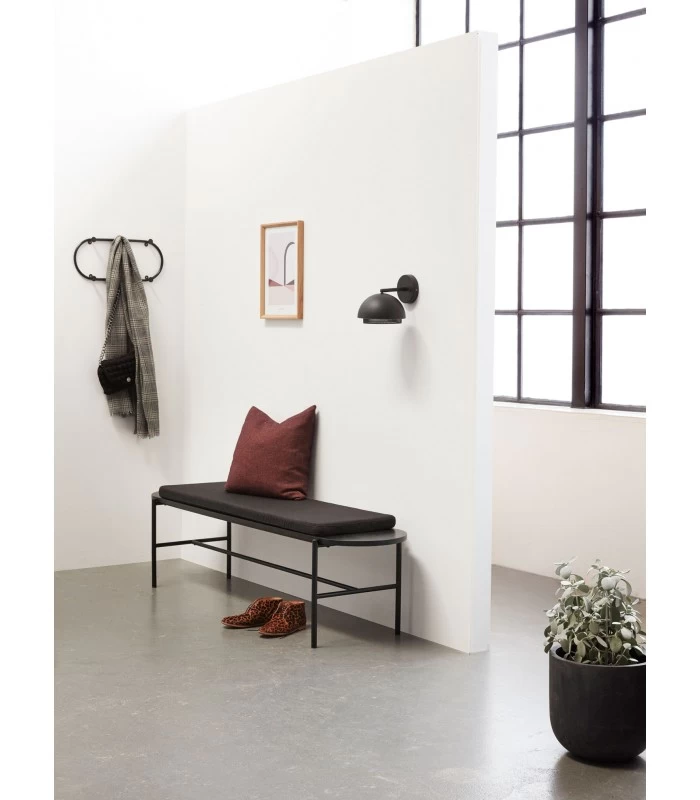 Applique Murale Design En Métal Noir Ronde 4 Applique Murale Design En Métal Noir Ronde – Image 2