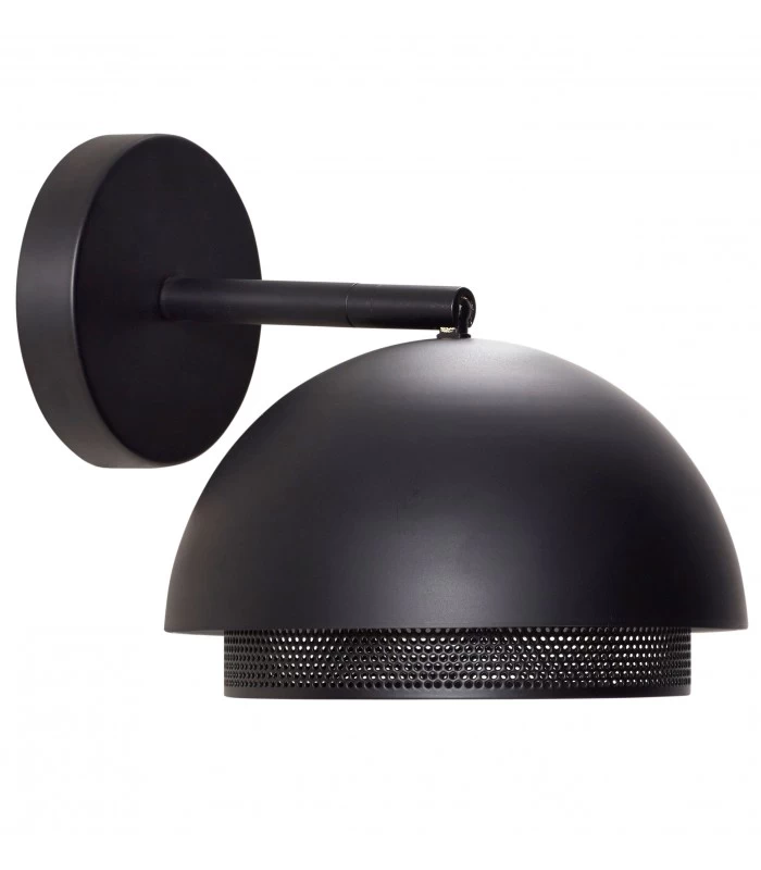 Applique Murale Design En Métal Noir Ronde 3 Applique Murale Design En Métal Noir Ronde