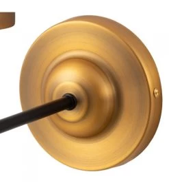 Applique Murale Métal Doré Et Noir Globe En Verre -Produits Menagers Boutique applique murale metal dore et noir globe en verre 3