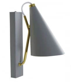 Applique Murale Métal Gris Et Doré - 12x25x29cm