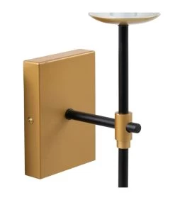 Applique Murale Métal Noir Et Doré Et Abat-jour Blanc -Produits Menagers Boutique applique murale metal noir et dore et abat jour blanc 4