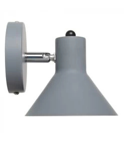 Applique Murale Ronde En Métal Gris - 13x15.5x14cm