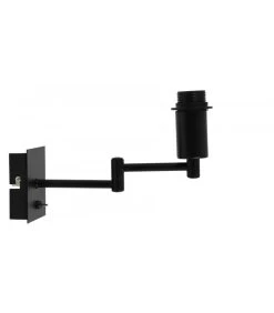 Applique Murale Tête De Lit Bras Articulé En Métal Noir Mat