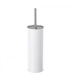 Balai Brosse WC Métal Blanc