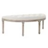 Banquette Demi-Lune Capitonnée Classique Bois Et Polyester Beige -Produits Menagers Boutique banquette capitonnee classique bois naturel et polyester beige