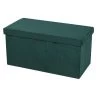 Banquette Coffre De Rangement Velours Côtelé Vert 76x37.5x37.5cm -Produits Menagers Boutique banquette coffre de rangement velours cotele vert 76x375x375cm