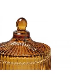 Boîte Rangement Salle De Bain Verre Ambre - 10,5x17cm -Produits Menagers Boutique boite rangement salle de bain verre ambre 105x17cm 2