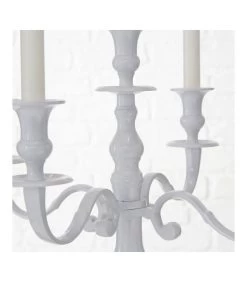 Chandelier Baroque Blanc Victoria - 77cm -Produits Menagers Boutique bougeoir victoria 11