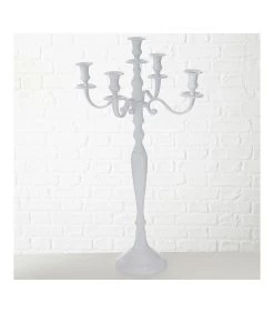 Chandelier Baroque Blanc Victoria - 77cm -Produits Menagers Boutique bougeoir victoria 12