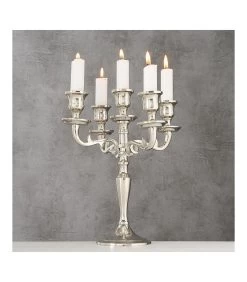 Chandelier Argenté à 5 Branches - 26cm -Produits Menagers Boutique bougeoir victoria 18