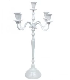 Chandelier Baroque Blanc Victoria - 77cm