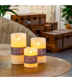 Bougie LED Ivoire Avec Mouvement De Flamme 9x14cm -Produits Menagers Boutique bougie led ivoire avec mouvement de flamme 9x14cm 2