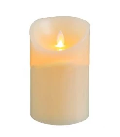 Bougie LED Ivoire Avec Mouvement De Flamme 9x14cm