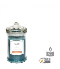Bougie Parfumée Dans Pot En Verre Jacinthe - 7.5x14cm -Produits Menagers Boutique bougie parfumee dans pot en verre jacinthe 75x14cm 2