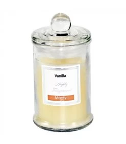 Bougie Parfumée Dans Pot En Verre Vanille - 6x11cm