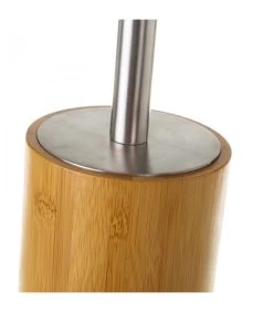 Brosse WC En Bambou, Inox Et Brosse Noire Rond -Produits Menagers Boutique brosse wc en bambou inox et brosse noire rond 2