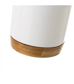 Brosse WC Ronde Céramique Blanche Et Bambou 10x10x38.5cm -Produits Menagers Boutique brosse wc ronde ceramique blanche et bambou 10x10x385cm 2