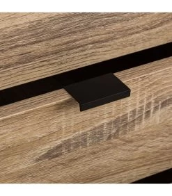 Buffet 2 Placards + 3 Tiroirs Bois Et Métal Noir -Produits Menagers Boutique buffet 2 placards 3 tiroirs bois et metal noir 3