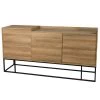Buffet 3 Portes Bois Et Métal Noir 160x40x80cm -Produits Menagers Boutique buffet 3 portes bois et metal noir 160x40x80cm