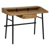 ATMOSPHERA Bureau Bois Et Métal Noir 1 Tiroir 110x55x85cm -Produits Menagers Boutique bureau bois et metal noir 1 tiroir 110x55x85cm