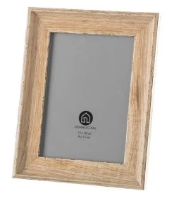 Uni Cadre Photo à Poser En Polystyrène Couleur Bois Et Beige - 13x18cm
