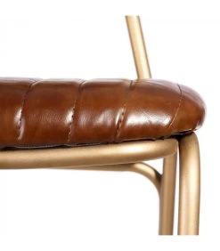 Chaise Vintage Esprit Bistrot En Similicuir Marron - 44x55x73cm -Produits Menagers Boutique chaise esprit bistrot en similicuir marron 44x55x73cm 4