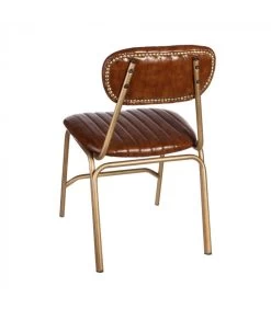 Chaise Vintage Esprit Bistrot En Similicuir Marron - 44x55x73cm -Produits Menagers Boutique chaise esprit bistrot en similicuir marron 44x55x73cm 6