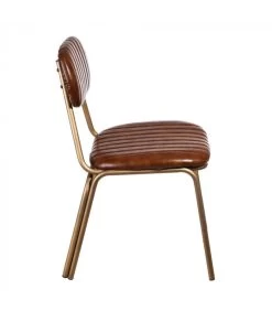 Chaise Vintage Esprit Bistrot En Similicuir Marron - 44x55x73cm -Produits Menagers Boutique chaise esprit bistrot en similicuir marron 44x55x73cm 7