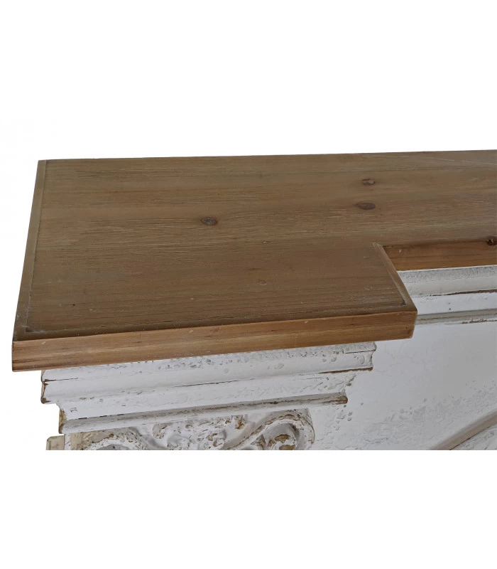 Cheminée Décorative Classique En Bois Bicolore Bois Et Blanc - L144cm 8 Cheminée Décorative Classique En Bois Bicolore Bois Et Blanc - L144cm – Image 6