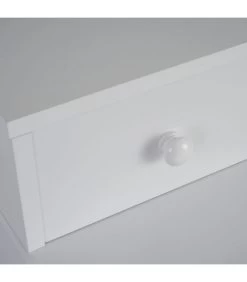 Coiffeuse Bicolore Bois Et Blanc Avec Miroir + Tabouret - 60x49.5x85cm -Produits Menagers Boutique coiffeuse bicolore bois et blanc avec miroir tabouret 60x495x85cm 2