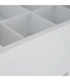 Coiffeuse En Bois Blanc Avec Miroir Et Rangements - 90x45x82cm -Produits Menagers Boutique coiffeuse en bois blanc avec miroir et rangements 90x45x82cm 2