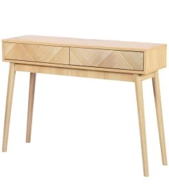 Console Bois 2 Tiroirs 100x30x75cm