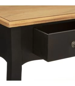 ATMOSPHERA Console Classique Noir Et Bois 2 Tiroirs 87x34x78cm -Produits Menagers Boutique console classique noir et bois 2 tiroirs 87x34x78cm 6