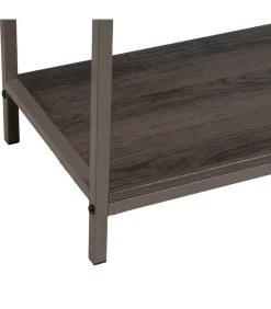 Console D'entrée En Bois Et Métal Gris 2 Tiroirs 80x30x75cm -Produits Menagers Boutique console d entree en bois et metal gris 2 tiroirs 80x30x75cm 4