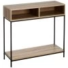 Console D'entrée En Bois Et Métal Noir à 2 Casiers 80x30x75cm -Produits Menagers Boutique console d entree en bois et metal noir a 2 casiers 80x30x75cm