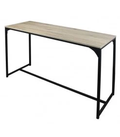Console D'Entrée En Bois Et Métal Noir - Longueur 120cm