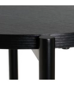 Console D'entrée Noire En Bois, Métal Et Corde 3 Plateaux 124x42x80cm -Produits Menagers Boutique console d entree noire en bois metal et corde 3 plateaux 142x42x80cm 2