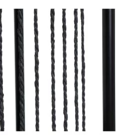 Console D'entrée Noire En Bois, Métal Et Corde 3 Plateaux 124x42x80cm -Produits Menagers Boutique console d entree noire en bois metal et corde 3 plateaux 142x42x80cm 3