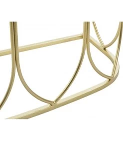 Console En Métal Doré Et Plateau Miroir -Produits Menagers Boutique console en metal dore et plateau miroir 2