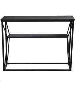 Console En Métal Et Bois Noir 2 Plateaux 100x30x75cm 9 Console En Métal Et Bois Noir 2 Plateaux 100x30x75cm -Produits Menagers Boutique console en metal et bois noir 2 plateaux 100x30x75cm 2