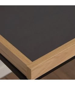 Console En Métal Noir Et Bois 100x30x75.5cm -Produits Menagers Boutique console en metal noir et bois 100x30x755cm 3