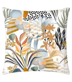 Coussin Carré Fleuri Multicolore 43x43cm