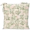 Coussin De Chaise Beige Et Vert Feuillage 40x40cm -Produits Menagers Boutique coussin de chaise beige et vert feuillage 40x40cm