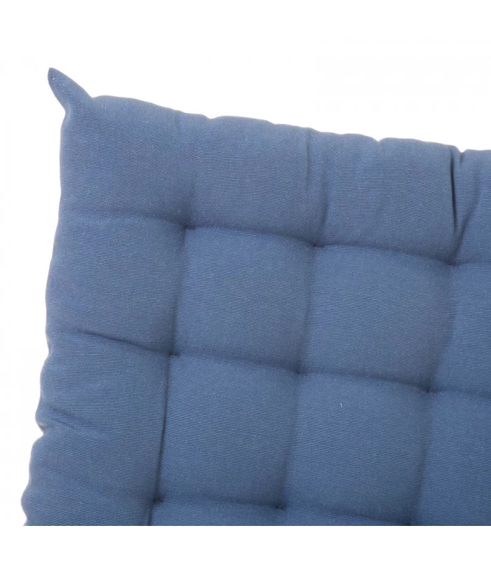 Coussin De Chaise Carré Bleu - 40x40x7cm 4 Coussin De Chaise Carré Bleu - 40x40x7cm – Image 2