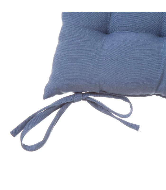 Coussin De Chaise Carré Bleu - 40x40x7cm 6 Coussin De Chaise Carré Bleu - 40x40x7cm – Image 4