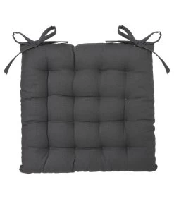 ATMOSPHERA Coussin De Chaise Carré Gris Foncé 38x38x6cm