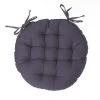 ATMOSPHERA Coussin De Chaise Rond Gris Foncé 38x38x6.5cm -Produits Menagers Boutique coussin de chaise rond gris fonce 38x38x65cm