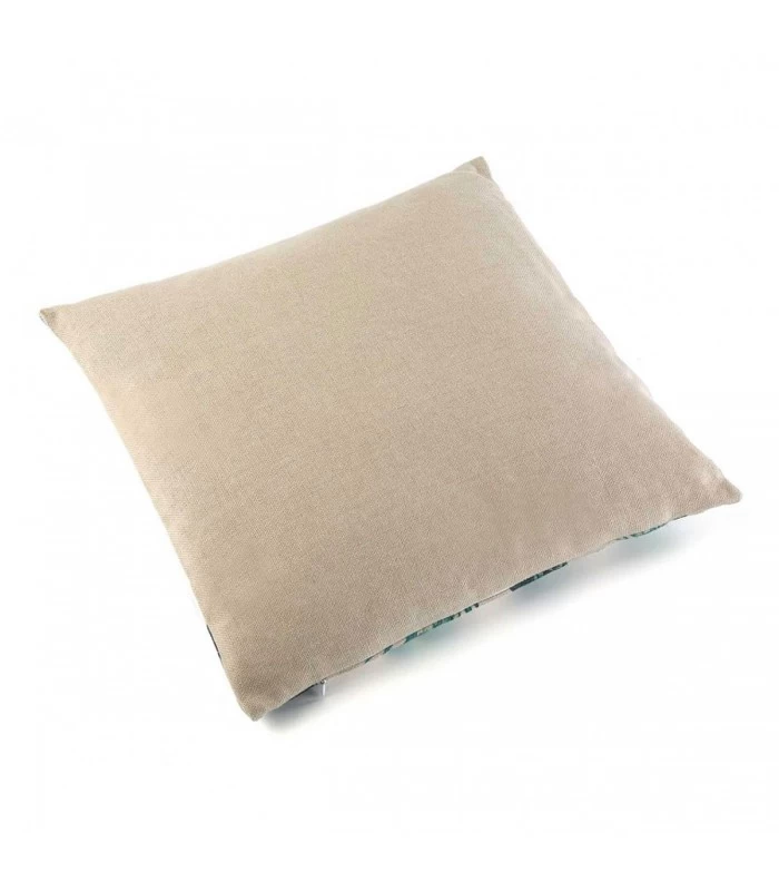 Coussin Décoratif Carré Feuilles Vertes Tropique En Polyester Effet Lin 5 Coussin Décoratif Carré Feuilles Vertes Tropique En Polyester Effet Lin – Image 3